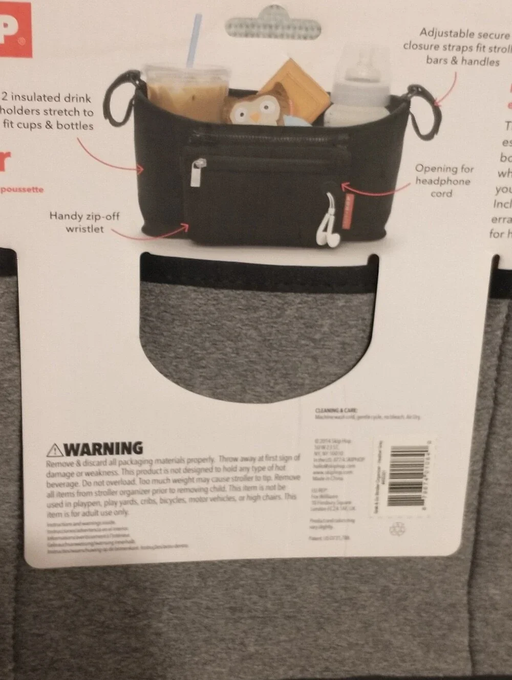Skip Hop Grab & Go Stroller Organizer w/ Zip-Off Wristlet